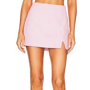 Show Me Your MuMu Pink Floral Mini Skirt